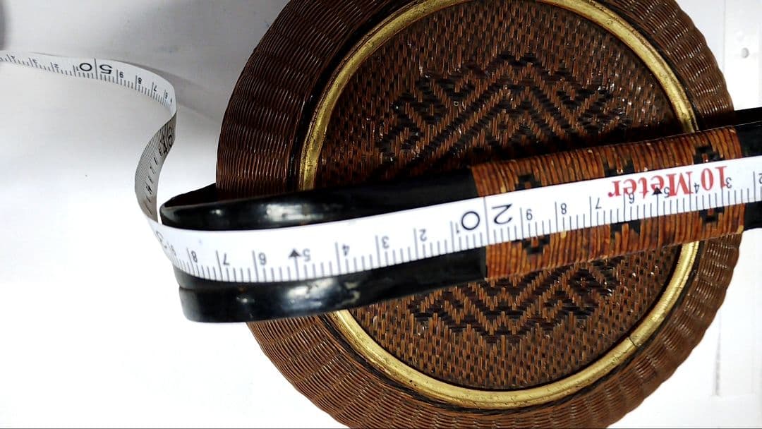 アンティーク　籠　蓋付き　食籠　野点籠　野遊び