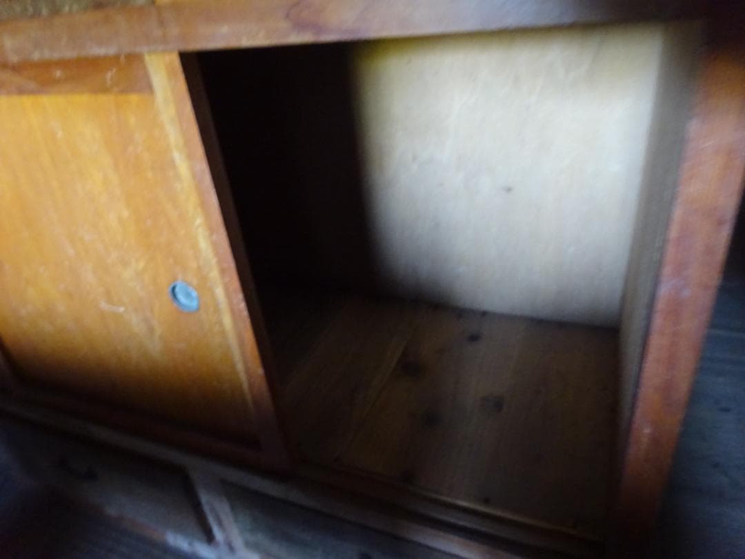 ★最終値 水屋　食器棚　アンティーク　レトロ　古民家蔵出　箪笥　古い家具 訳あり