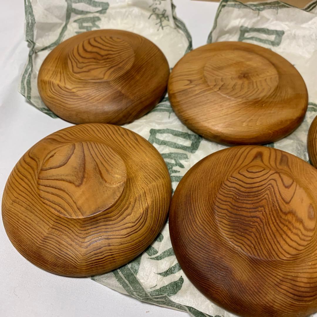 【貴重】屋久杉　茶托　煎茶道具　桐箱入り