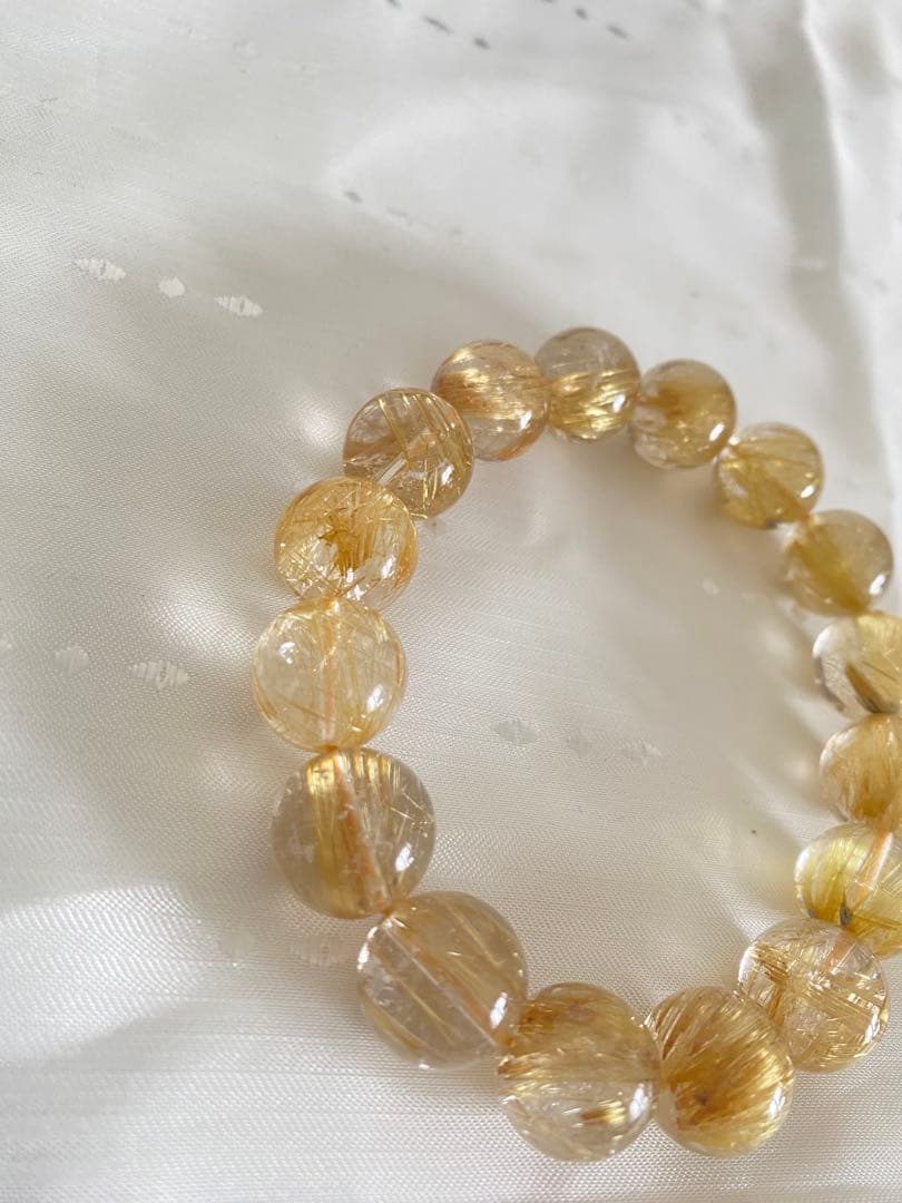taka ) 5A級　天然　超大玉　タイチンルチルクオーツ ブレスレット