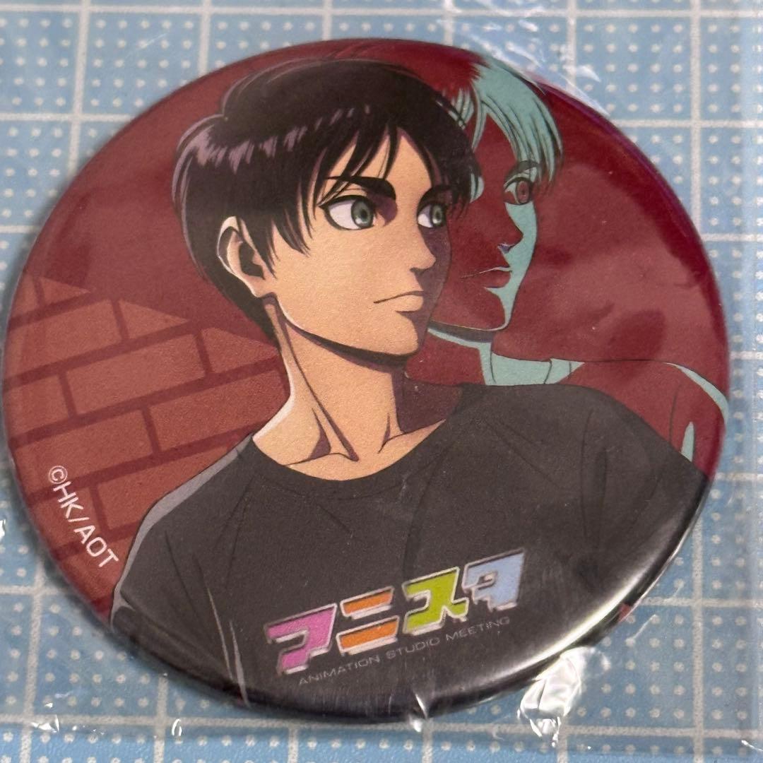 進撃の巨人　アニスタ　缶バッジ　エレン