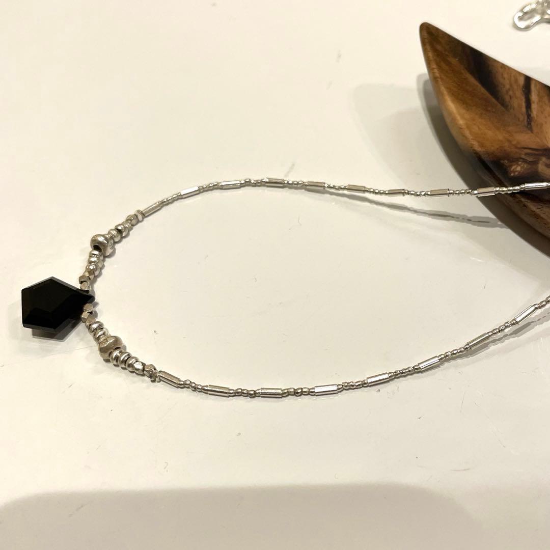 カレンシルバー　オニキス　ネックレス　※N70-3 ほか、ご依頼品