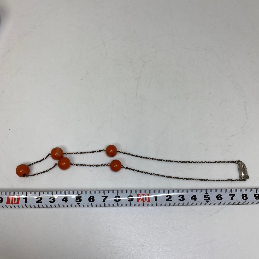 専用　本赤珊瑚　玉珊瑚ネックレス　10g 東さ7-0302☆2F