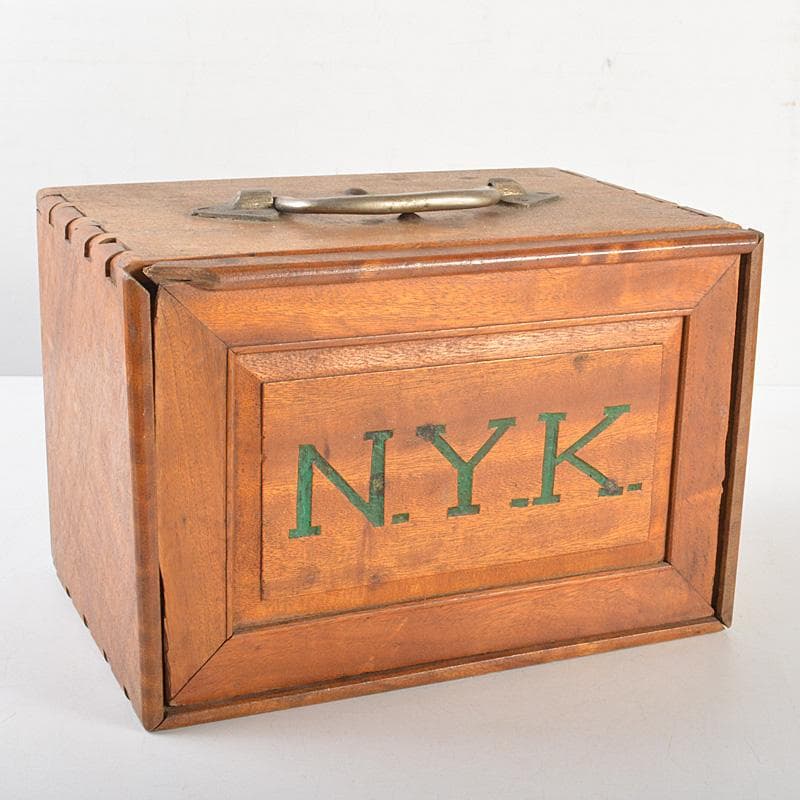 中国　竹嵌　骨牌　背竹牌　麻雀牌　唐木箱付　D　8706