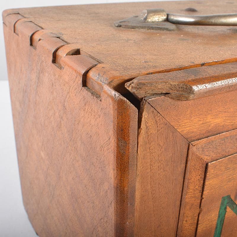 中国　竹嵌　骨牌　背竹牌　麻雀牌　唐木箱付　D　8706