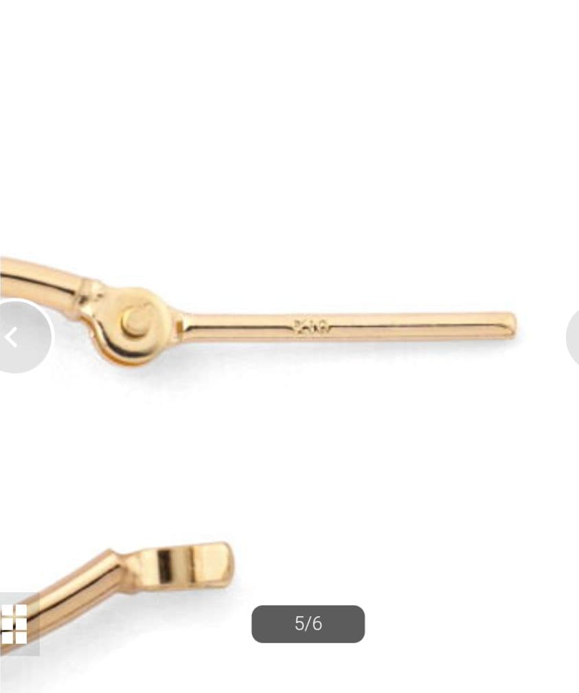 【アネモネ】オーバルフープピアスK10