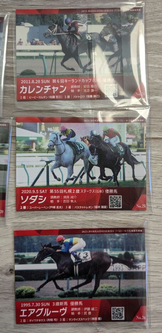 函館競馬場 札幌競馬場 メモリアル カード 26枚 競馬 競走馬 ウマ娘 グッズ