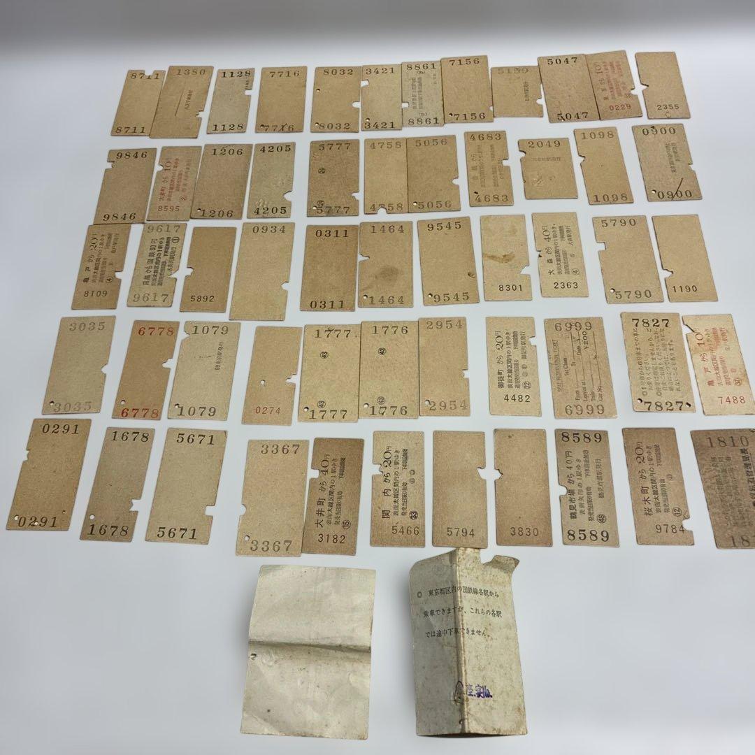 【鉄道コレクション】切符60枚（昭和37年から40年代）、プレート、書籍など