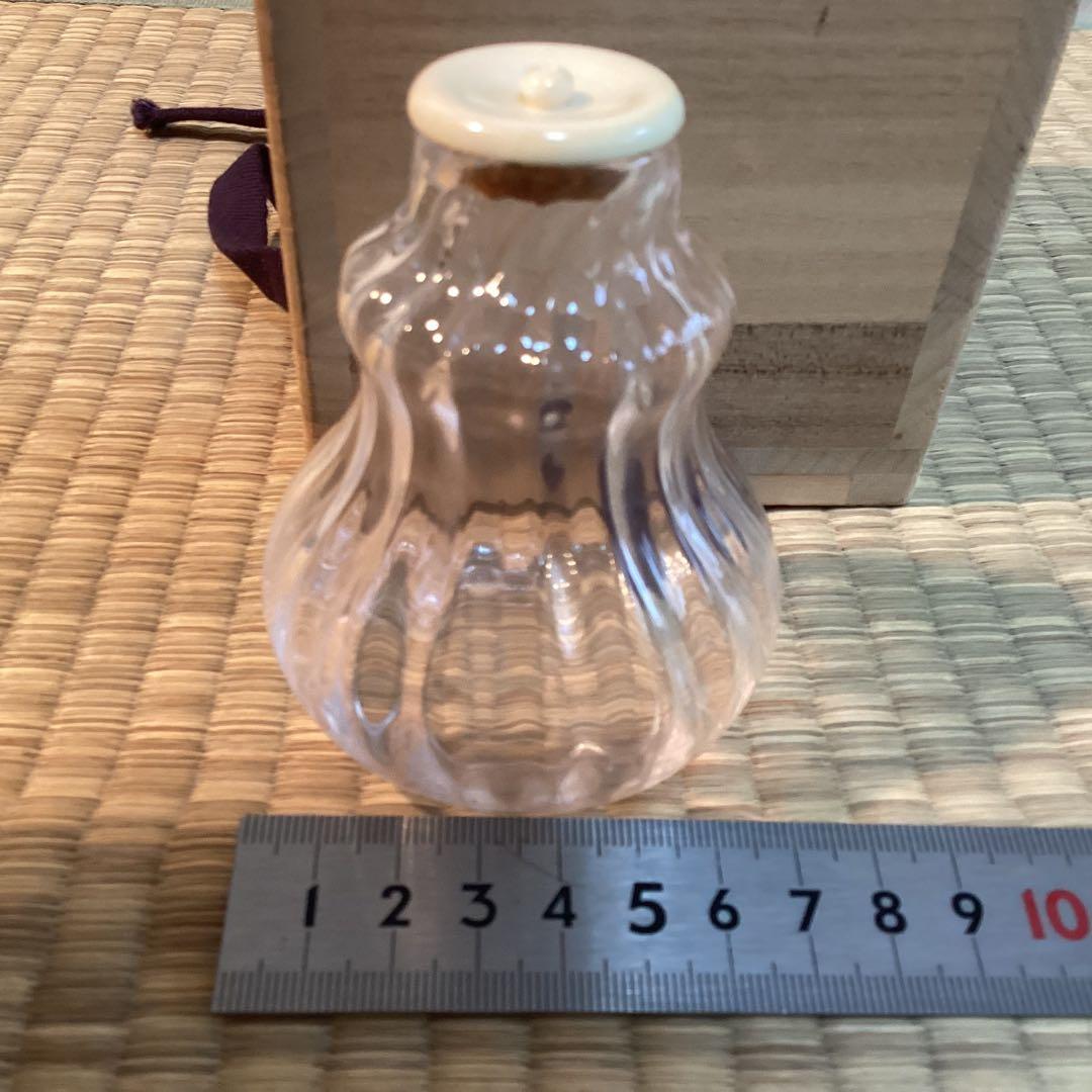 チェコガラス瓢簟茶入　内田　繁　作