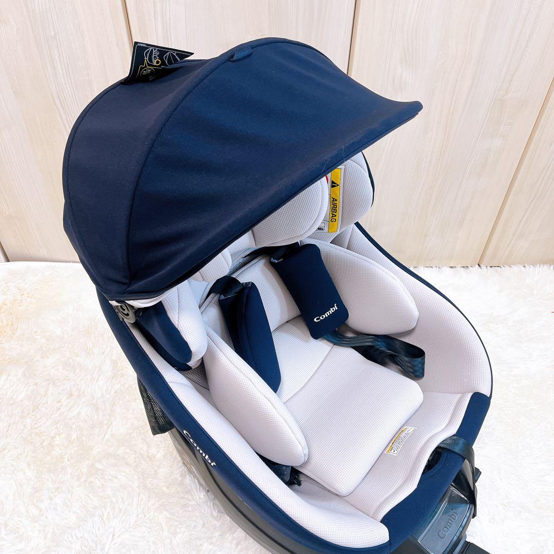 [美品]Combi クルームヴスマートLight ネイビー　isofix