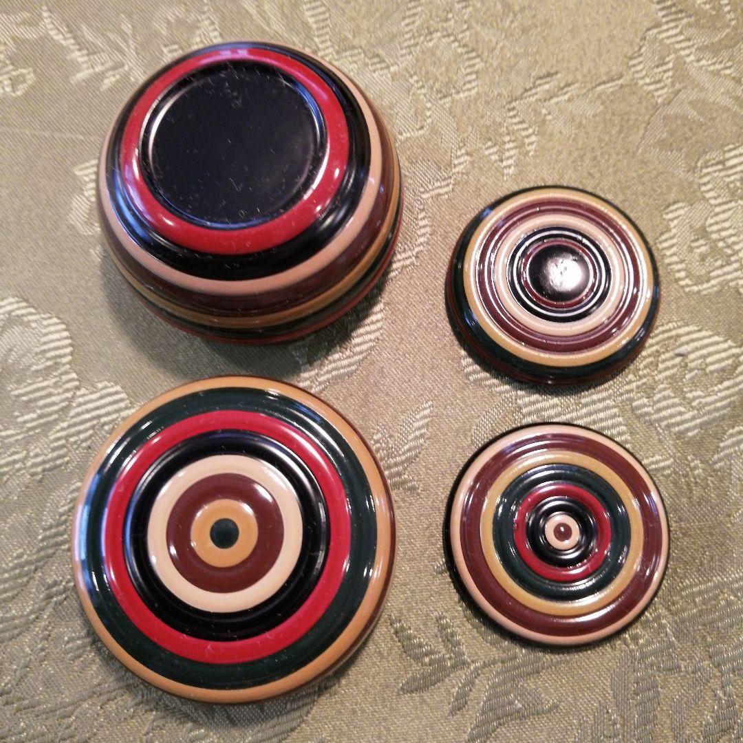 木製茶箱と金彩茶碗セット