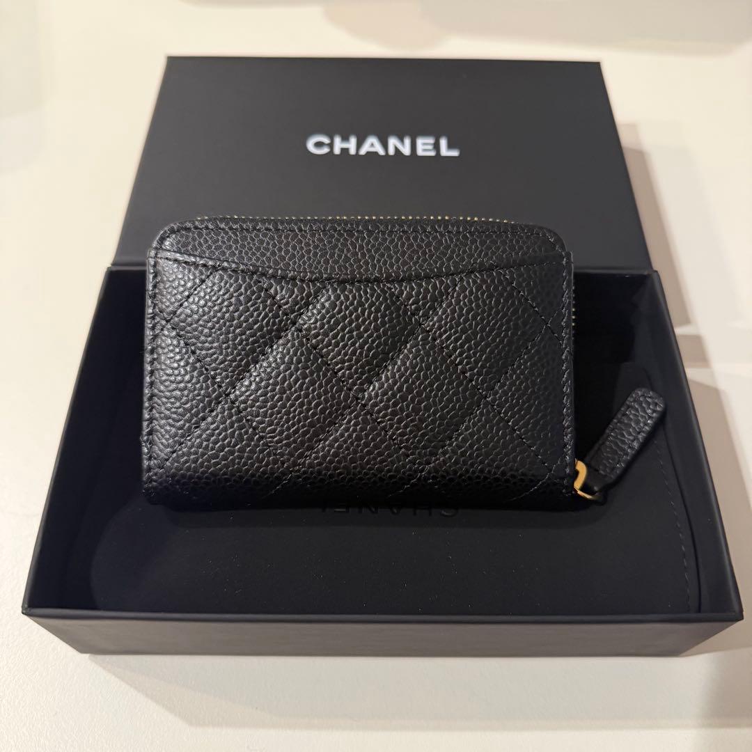 CHANEL シャネル マトラッセ キャビアスキン ケース ミニ財布