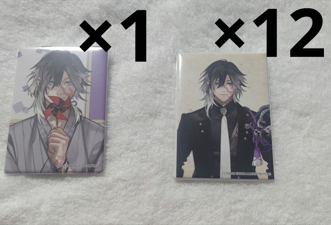 とうらぶ 刀剣乱舞 スクエア缶バッチ 軽装 跪坐 実休光忠