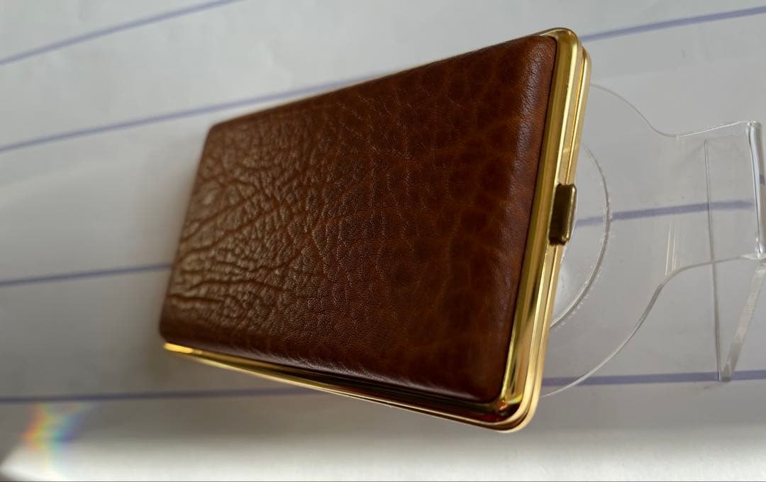 ⭐️【未使用】ゴールド ファイル 本皮 シガレット ケース カラチオラ 西ドイツ製