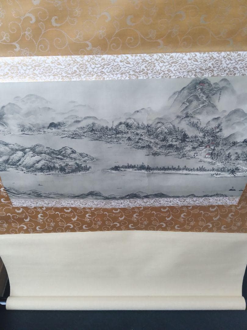 京都国立博物館所蔵 国宝 天橋立図 雪舟等楊筆 便利堂謹製 掛軸 軸装