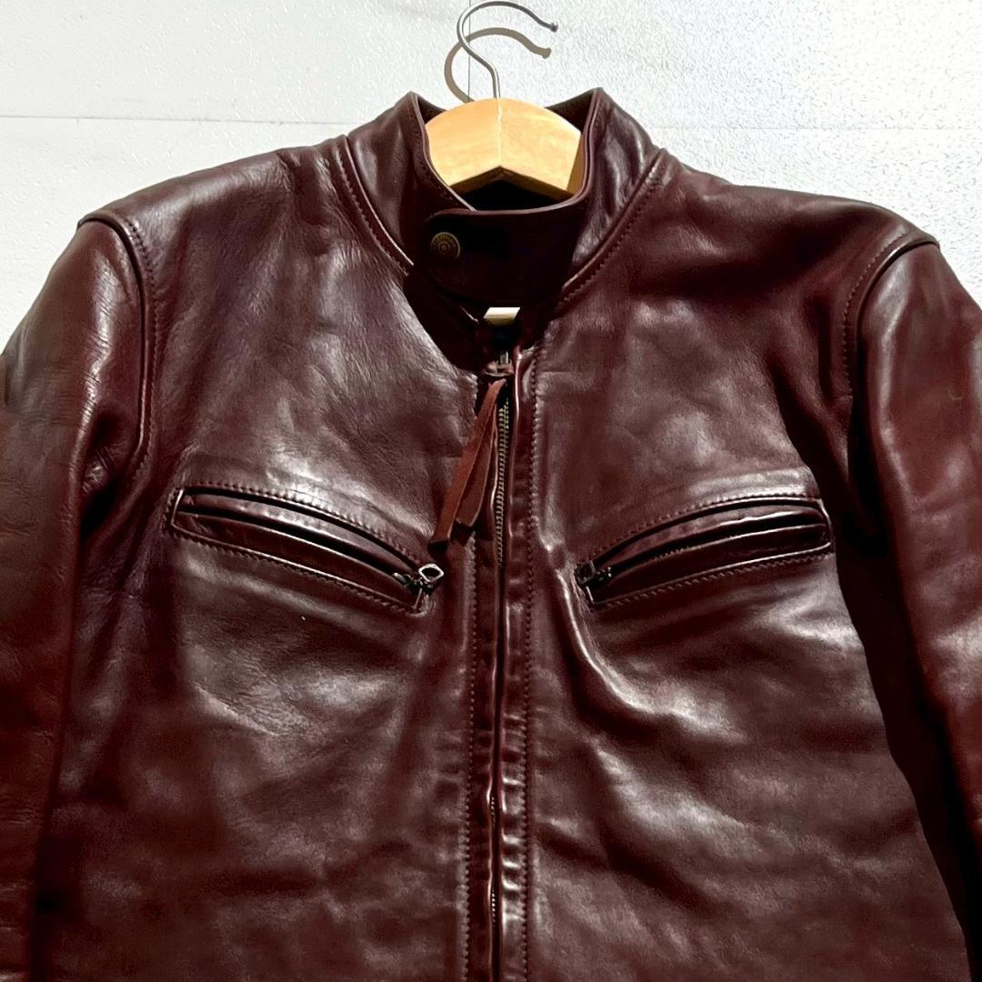 希少　エアロレザー　ボードレーサー　アルパカインナー　馬革　ホースハイド　赤茶