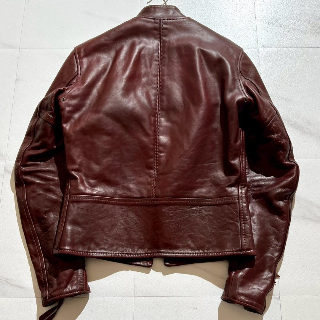 希少　エアロレザー　ボードレーサー　アルパカインナー　馬革　ホースハイド　赤茶