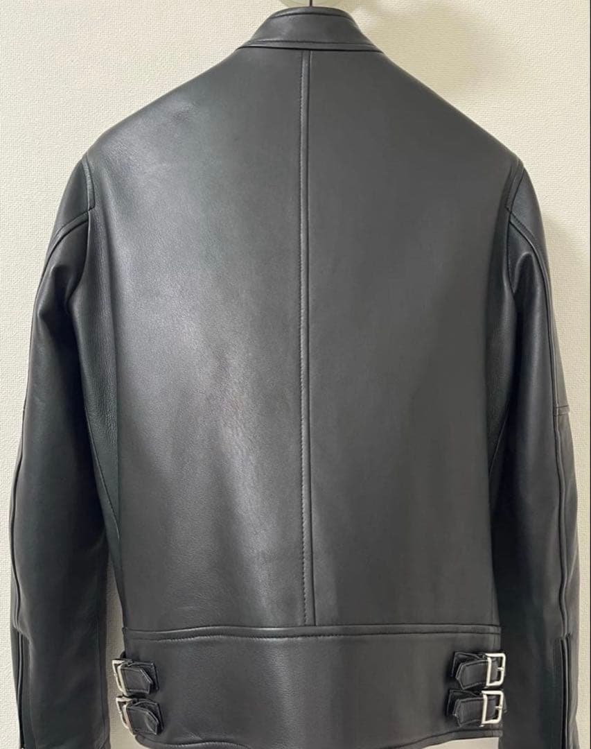 DSQUARED2 ラムレザー シングルライダースジャケット 42