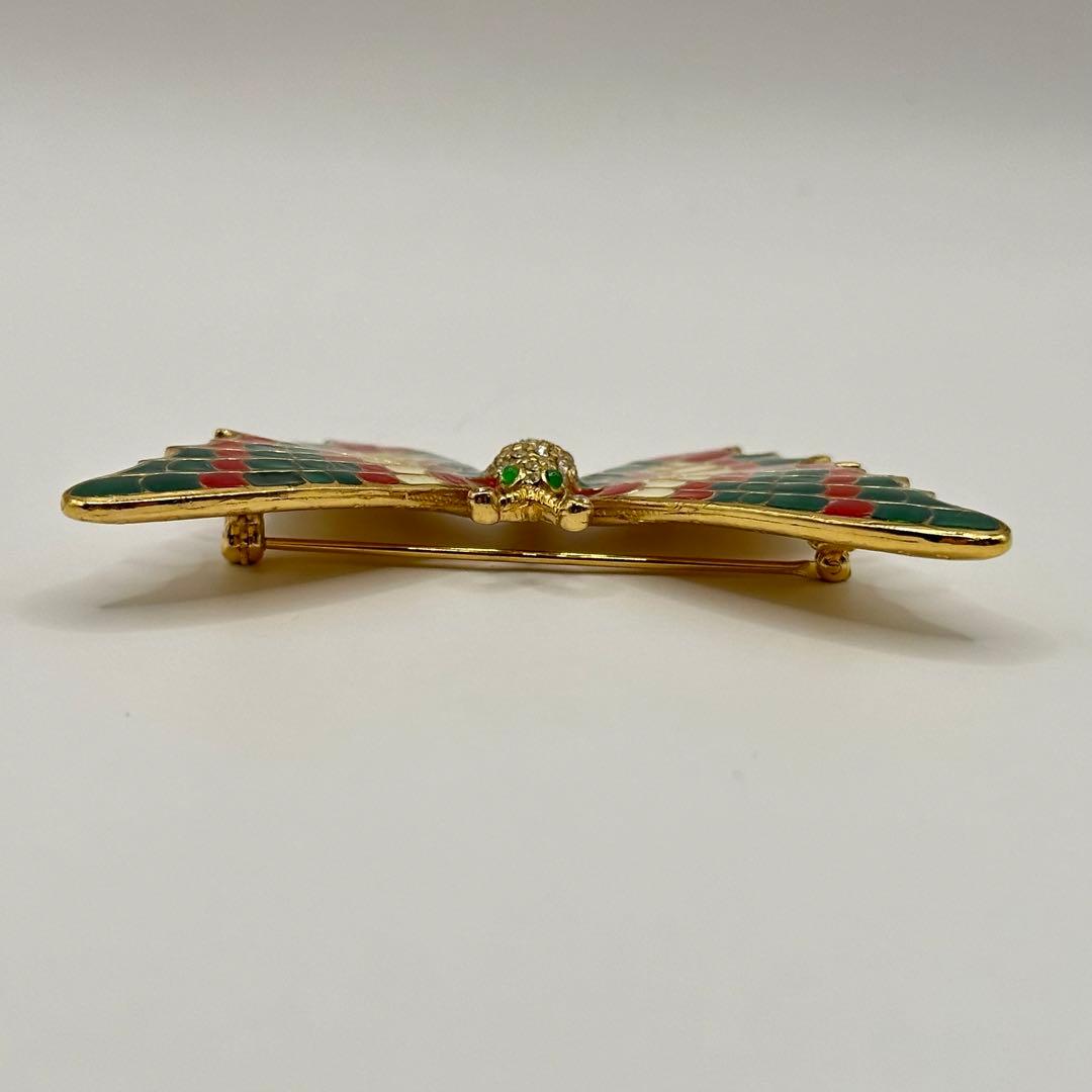 【希少】CINER サイナー ブローチ バタフライ ラインストーン マルチカラー