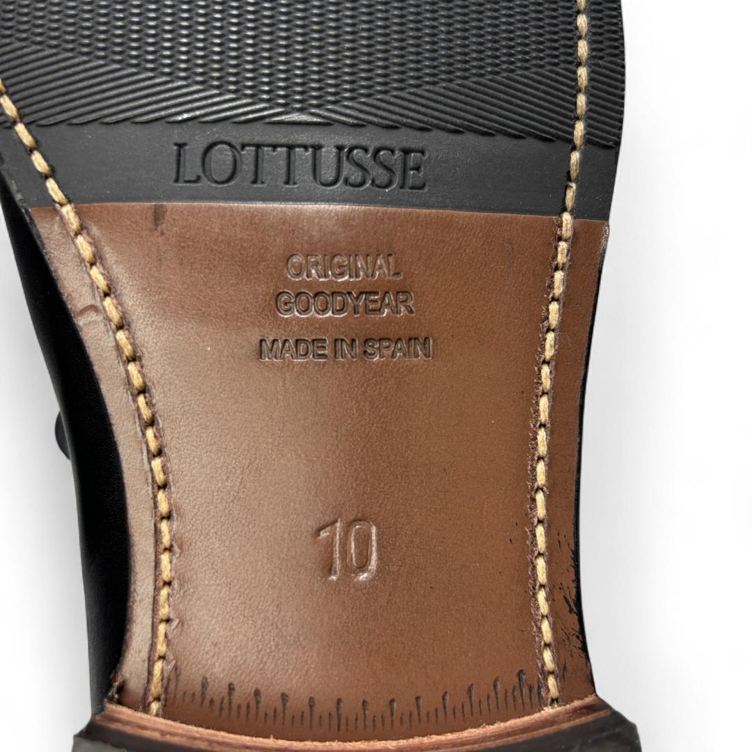 極美品 希少サイズ LOTTUSSE ウイングチップ 黒 10 28.5cm