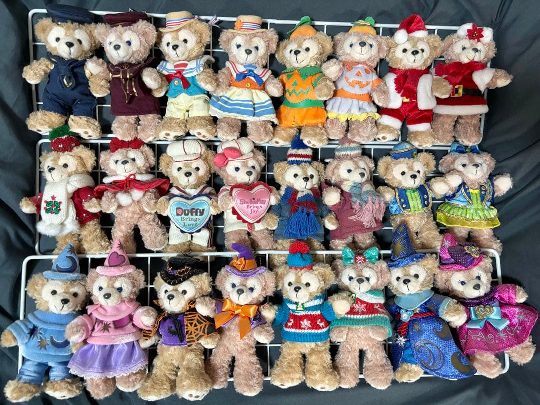 ダッフィー　シェリーメイ　まとめ売り　24体　ぬいぐるみバッジ　ぬいば