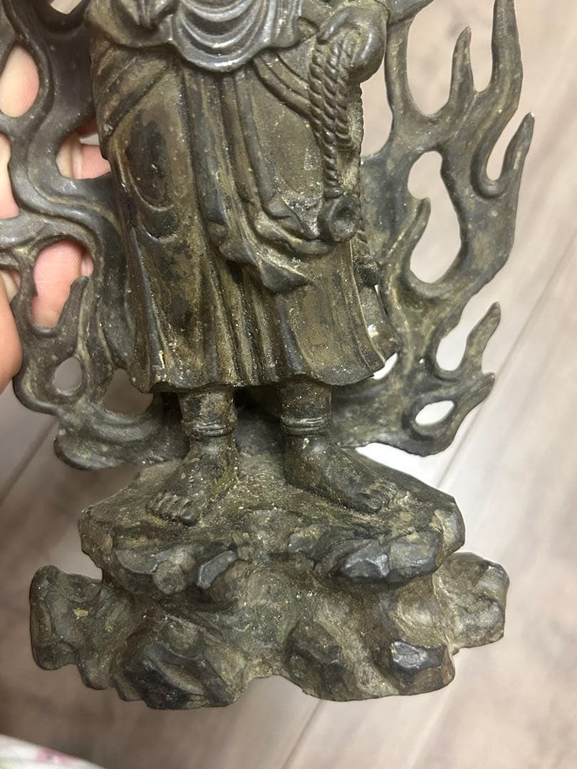 不動明王　仏像　仏師　　守護　厄除け　古銅製 旧家藏出 古董 中国清時代