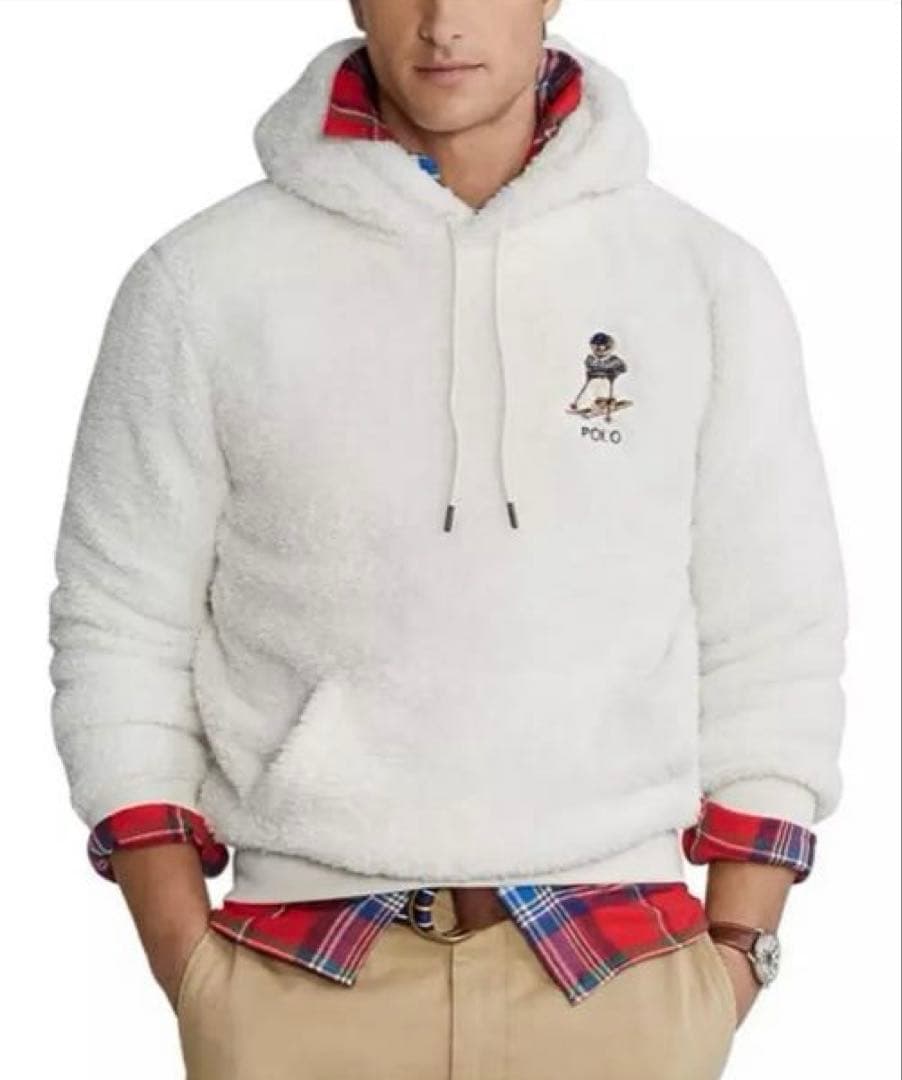 【美品】POLO RALPH LAUREN ポロベア刺繍ロゴパーカー 古着 XL