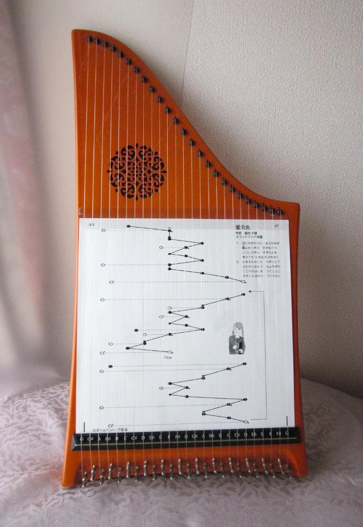 ドイツ製手工弦楽器　ヘルマンハープ25弦Mタイプ　専用保護バック付き