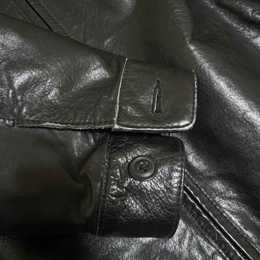 GAP ブラック レザージャケット シングルライダースジャケット