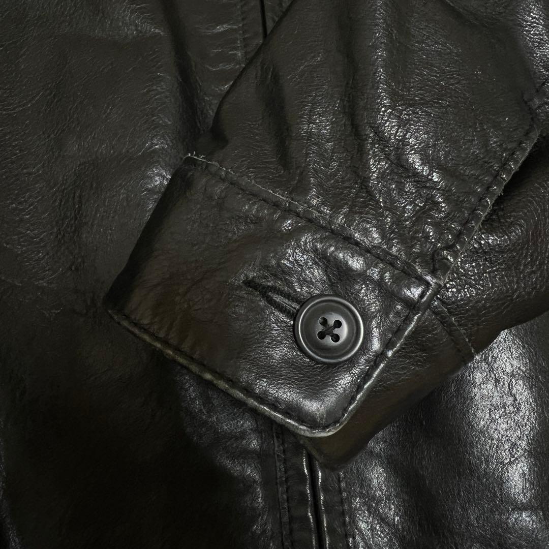 GAP ブラック レザージャケット シングルライダースジャケット