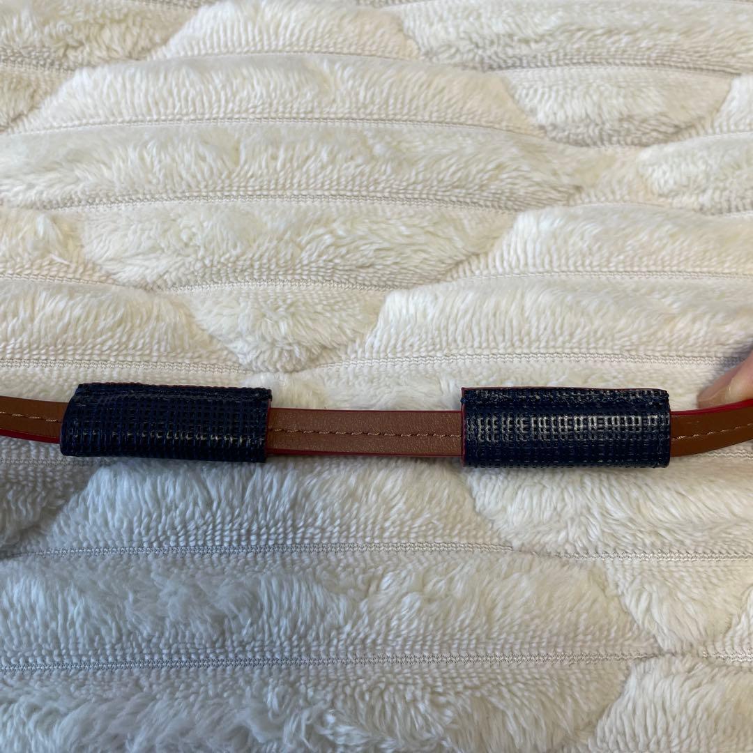 マルニ　ショルダーケース　カードケース　　ブラウン×ネイビー