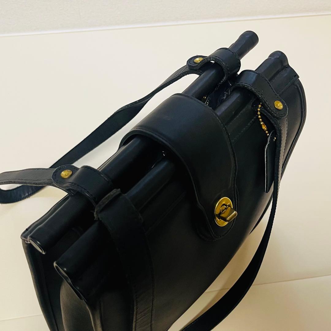 【激レア】OLD COACH USA製 ウィリスバッグ ブラック 肩掛け