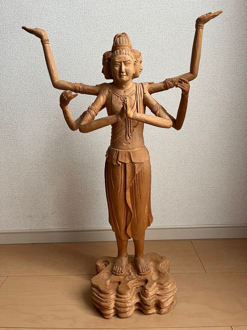 B*S様 木製 多腕の神像 約56cm