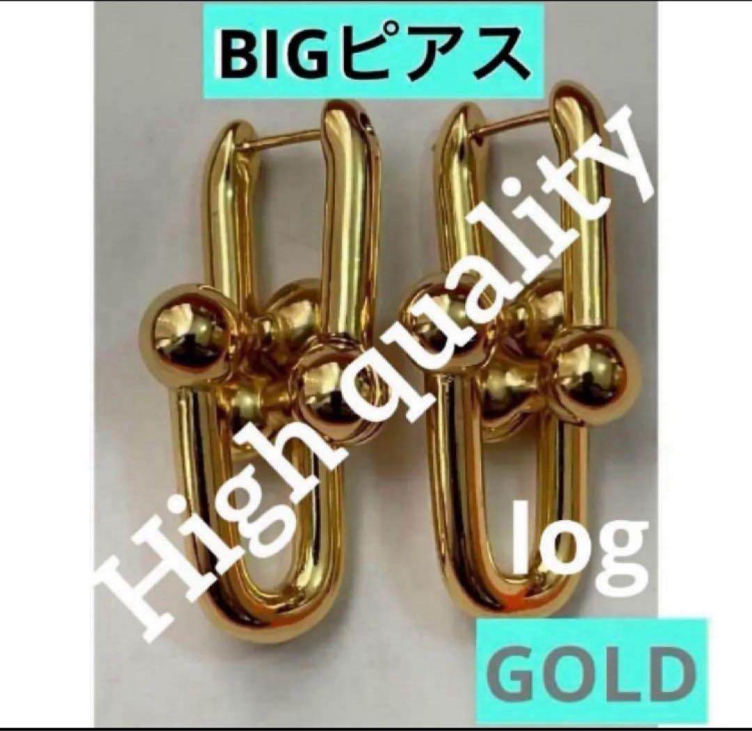 ✨ハイクオリティ✨ハードウェア　モデル　海外セレブ　ゴールド　ピアス　BIG！