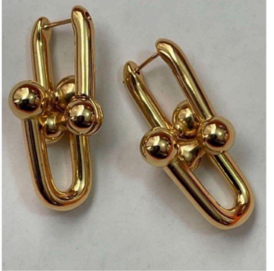 ✨ハイクオリティ✨ハードウェア　モデル　海外セレブ　ゴールド　ピアス　BIG！