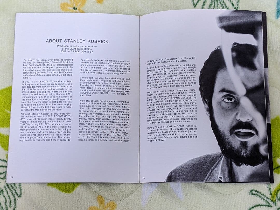 「 2001年宇宙の旅 」アメリカ初公開前 マスコミ対象試写会 配布パンフレット