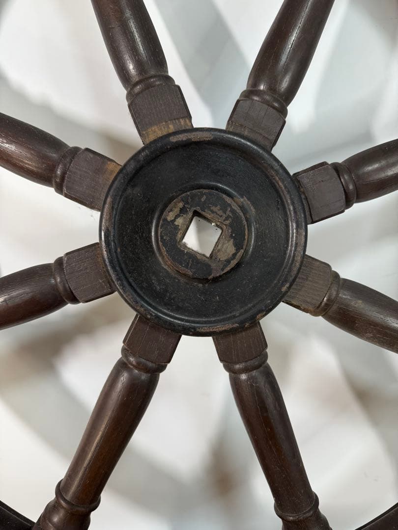 ◆舵輪◆直径約90㎝◆アンティークオブジェ◆木製◆大型◆操舵輪◆船舵◆舵◆