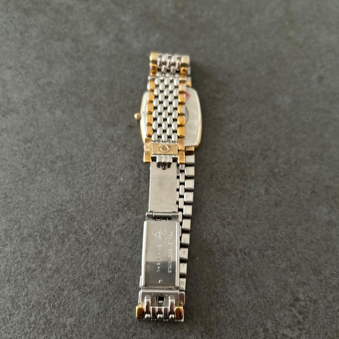 オメガ アナログクォーツ腕時計 ゴールド/シルバー