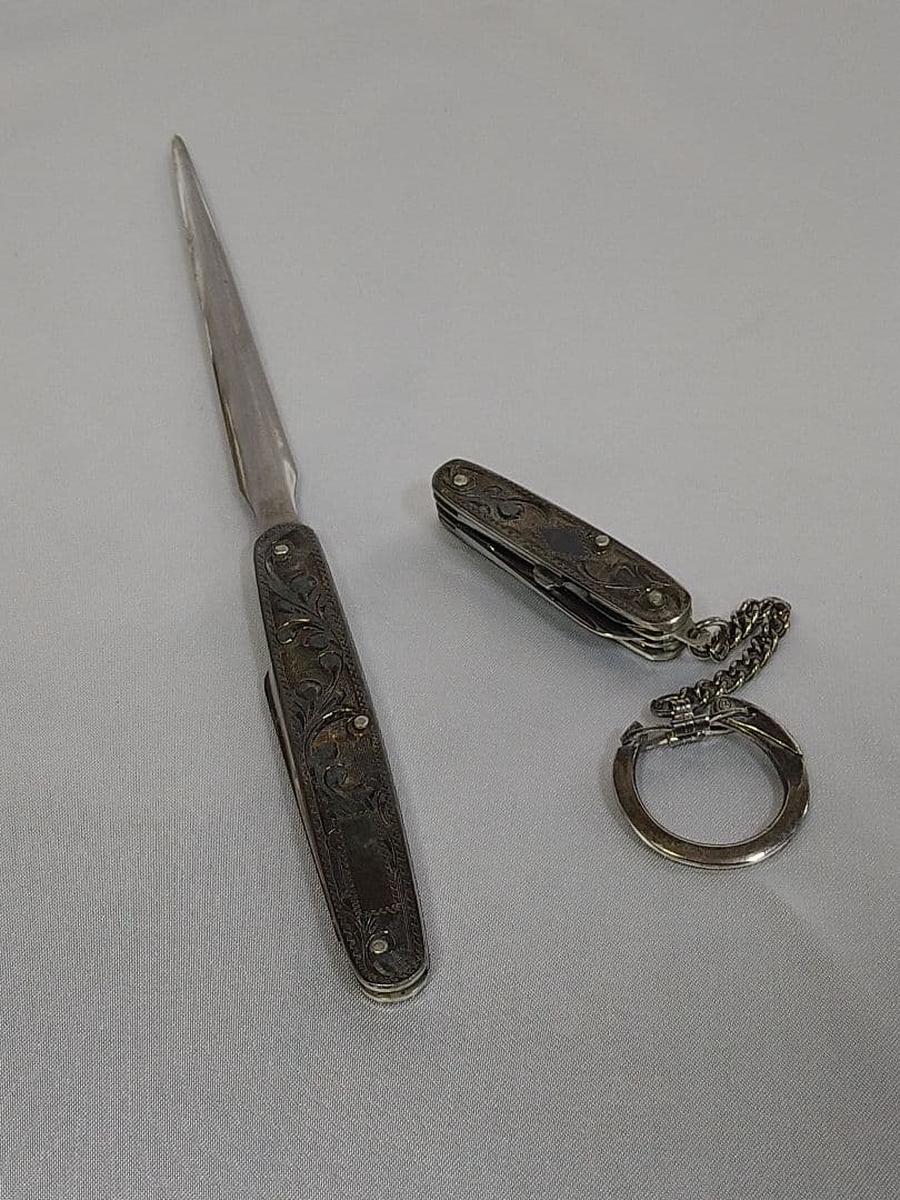 藤本ナイフ 東京ナイフ 純銀製 ペーパーナイフ ポケットナイフ 万能ナイフ