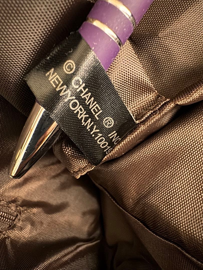 CHANEL ノベルティ キャンバス地　ブラック ショルダーバッグ 巾着