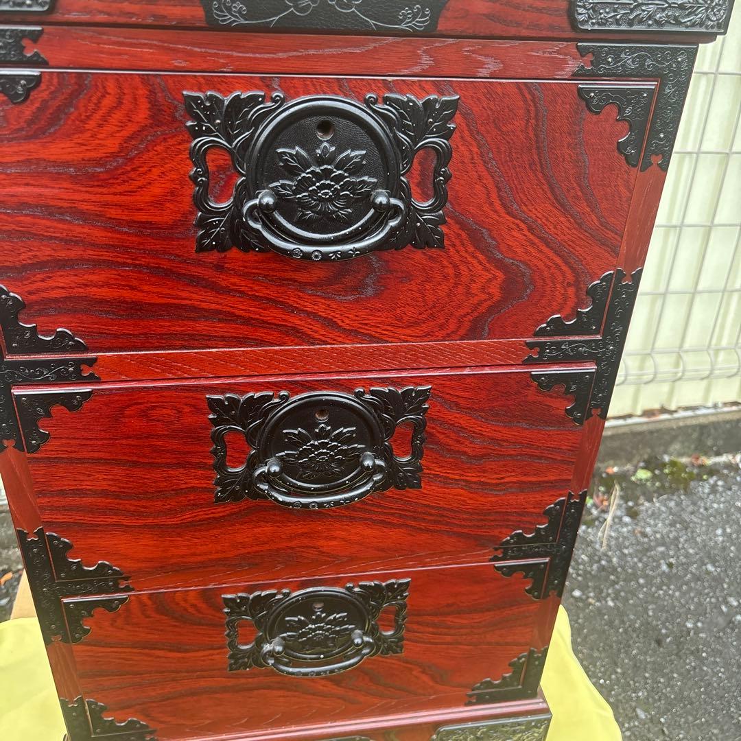 工芸家具　国産　飛鳥工芸　3段箪笥