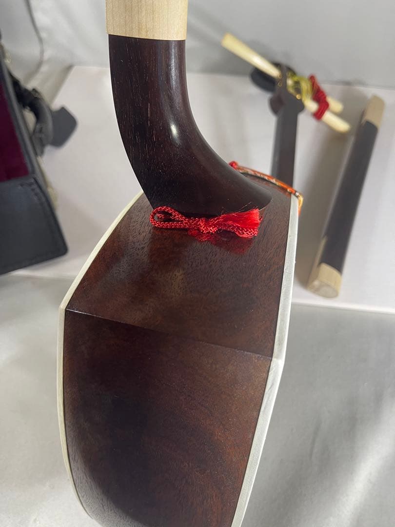 Y33 三味線 紅木　長唄　K18駒　金細　バチ　株式会社柏屋