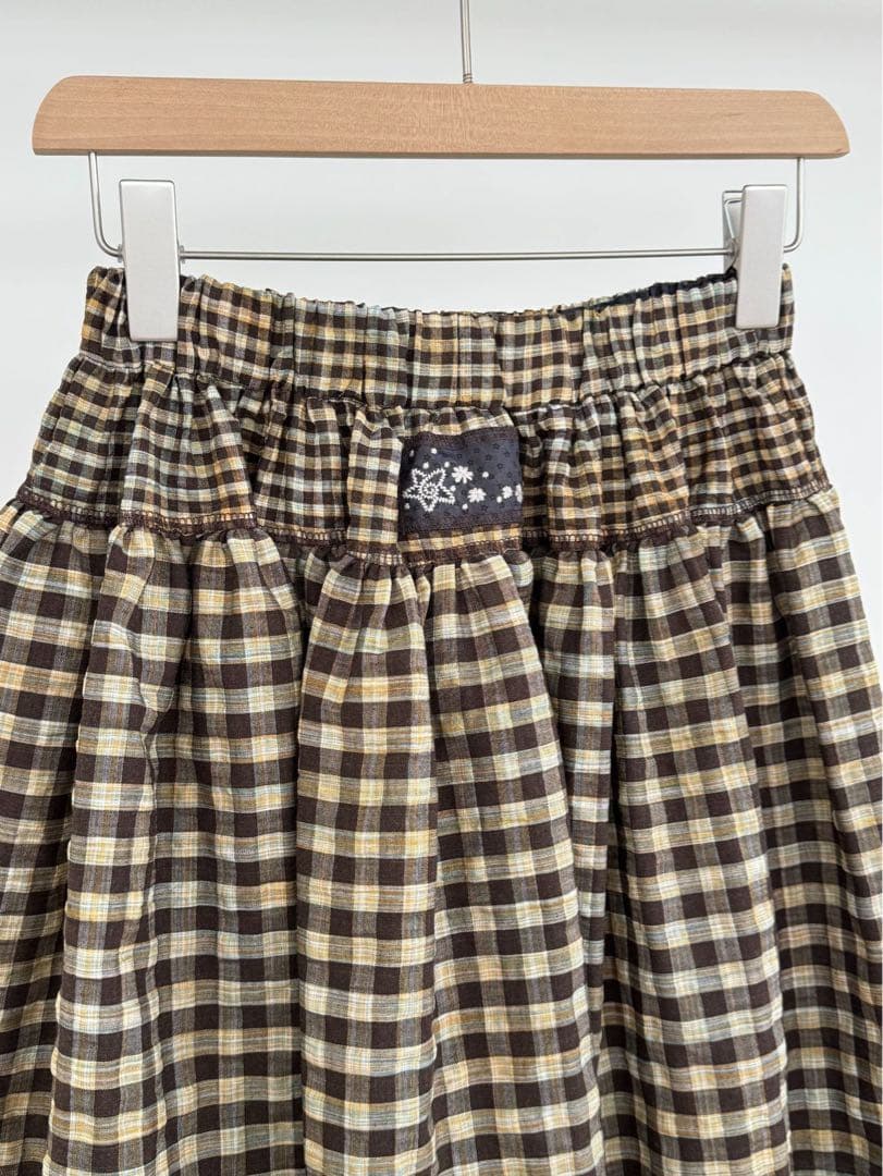 Coyseio チェック柄フリルスカート