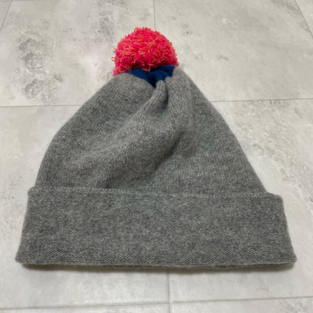 ジョーゴードン スコットランド製 ニット帽 ポンポン ラムウール