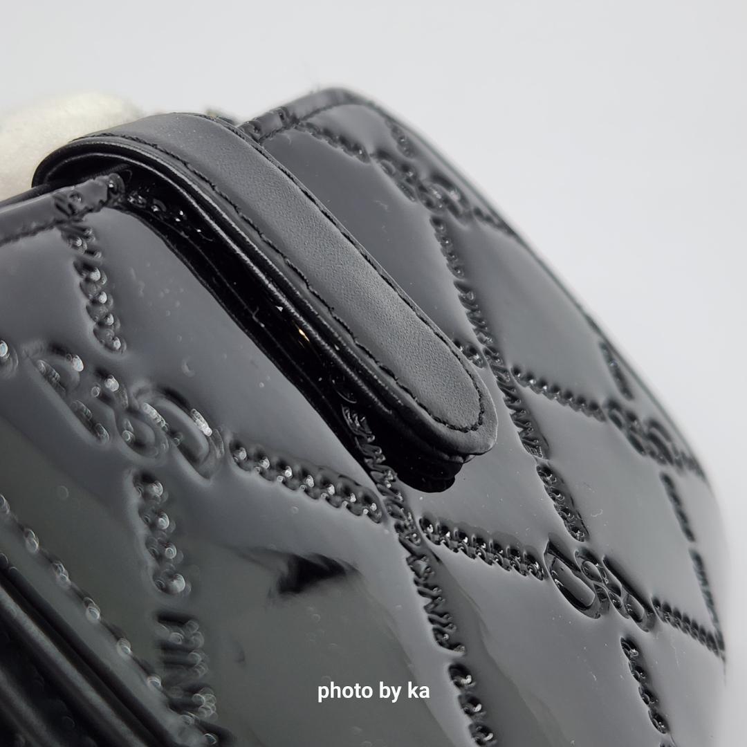 ブラック 新品 ピンキー&ダイアン Pinky&Dianne 折財布 エナメル