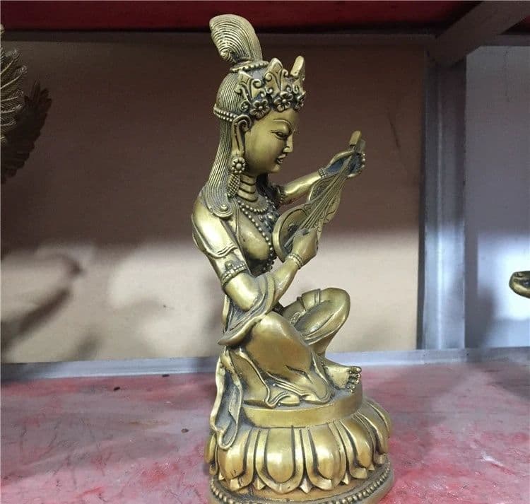 仏教美術 仏像 妙音天女銅像 家内仏堂 奉納 装飾品 工芸品 置物