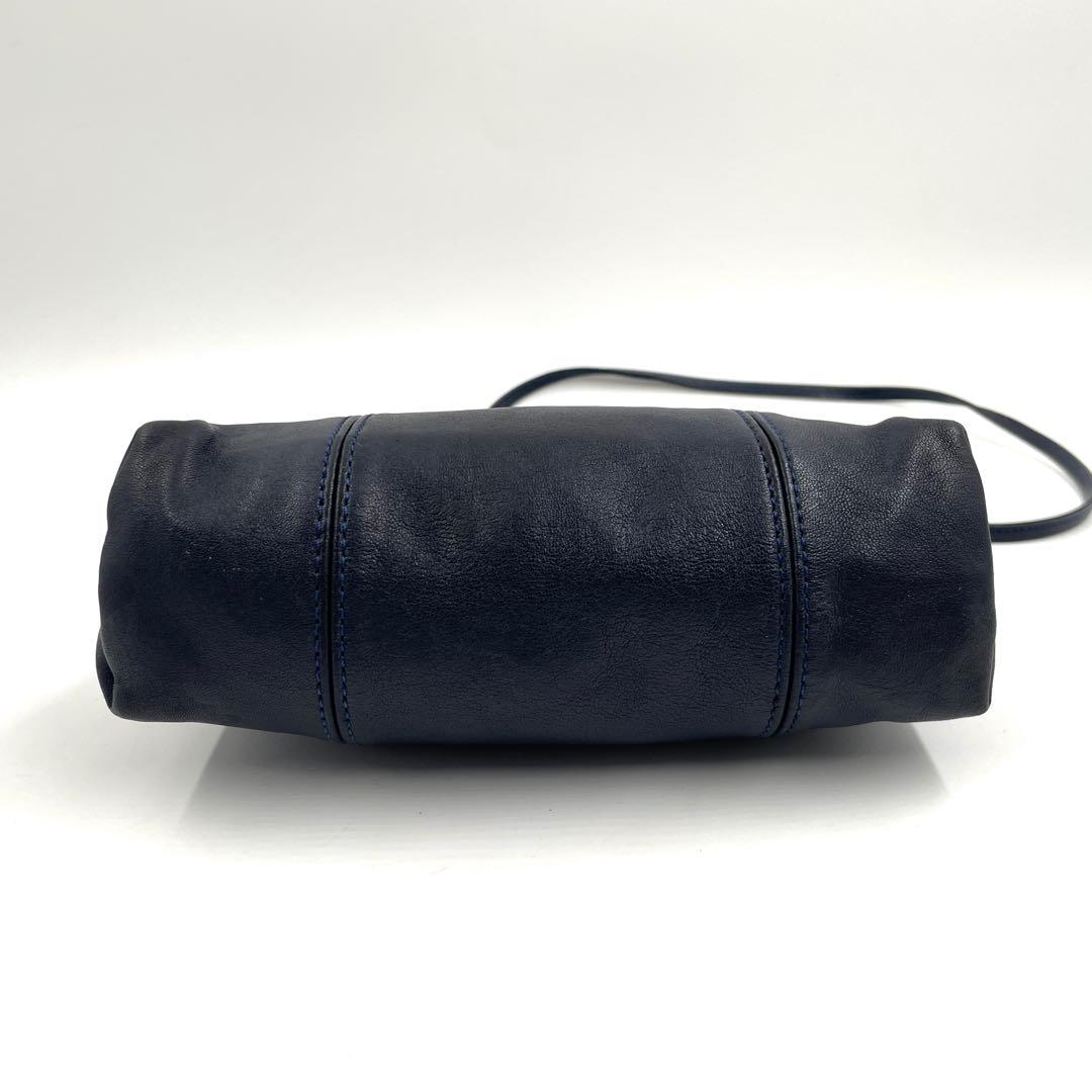 ロンシャン 536 ルプリアージュ ショルダーバッグ 斜め掛け レザー ネイビー