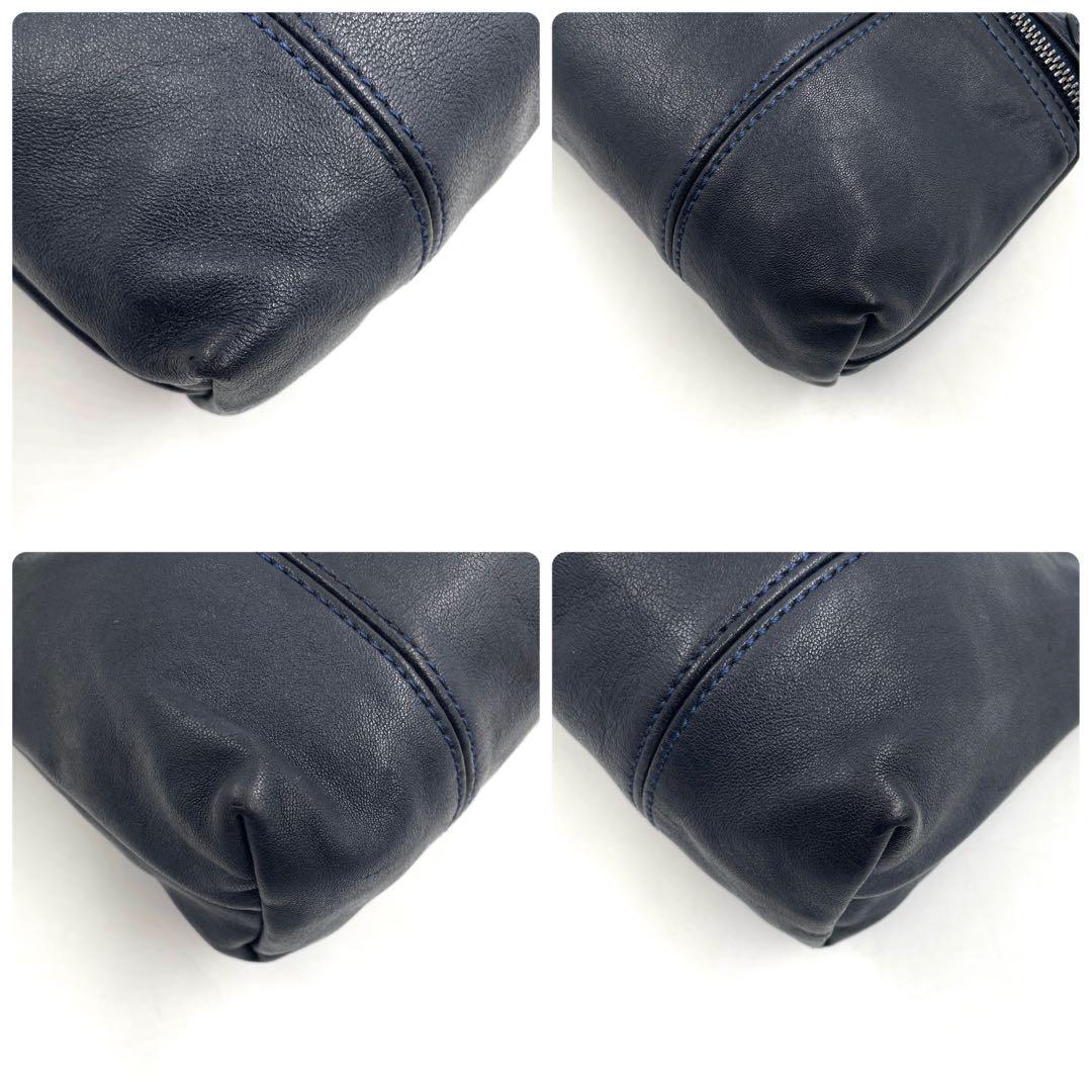 ロンシャン 536 ルプリアージュ ショルダーバッグ 斜め掛け レザー ネイビー