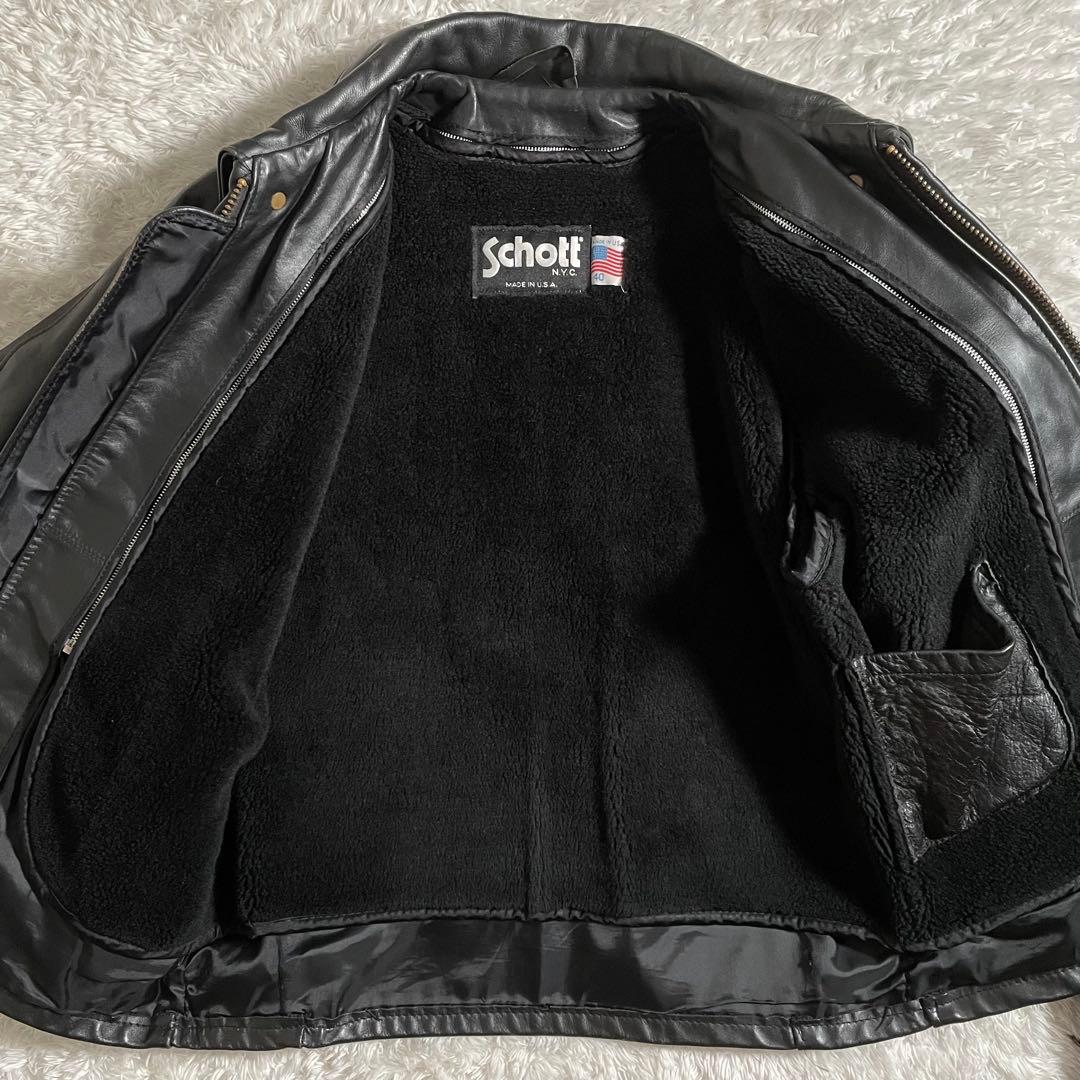 schott ショット シングルライダースジャケット ライナー付き 441PP