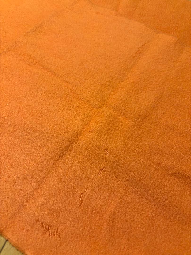 HERMES オレンジ ウールマフラー